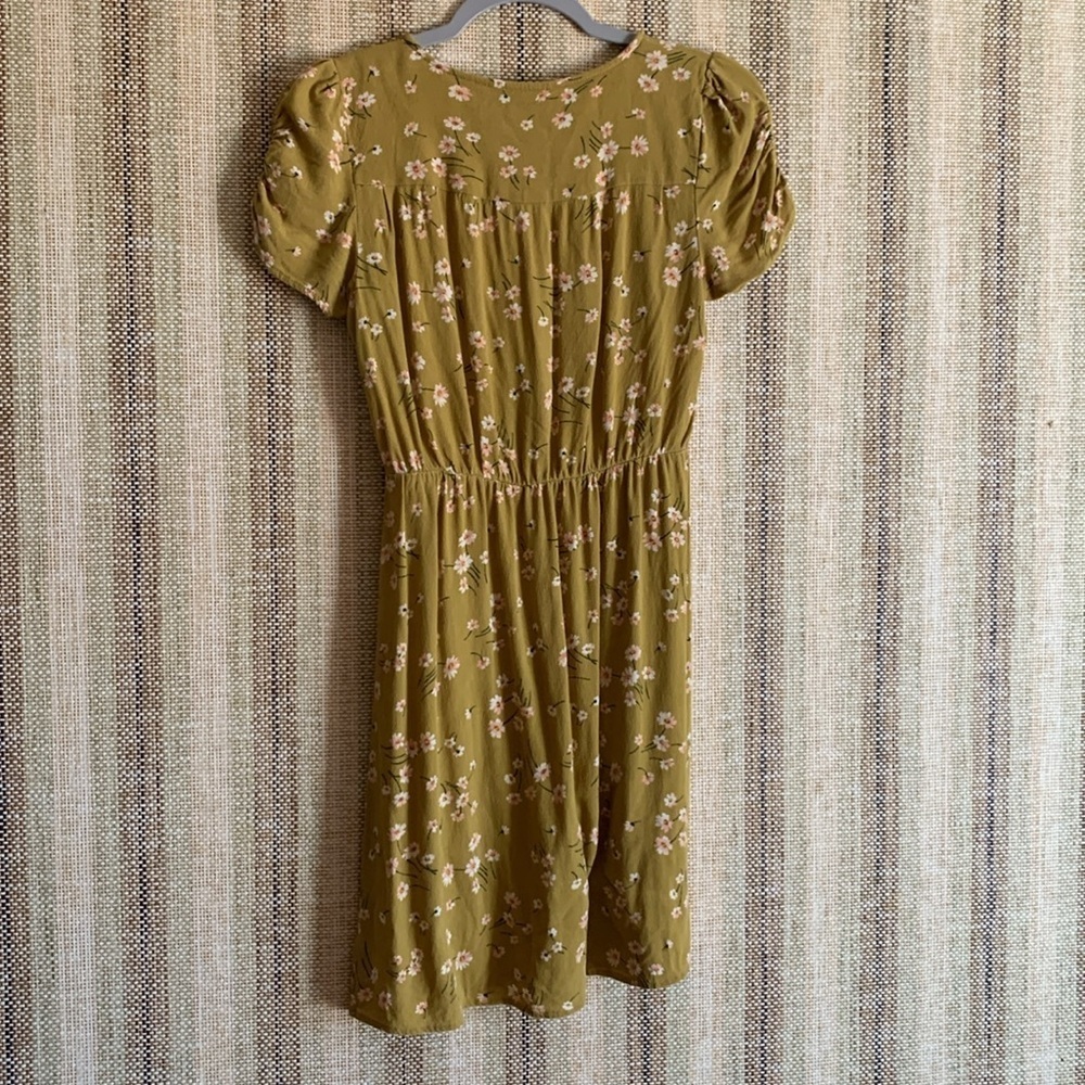 American Eagle Yellow Dress XS Floral Design Women’s Clothing Casual Summer - Picture 4 of 4